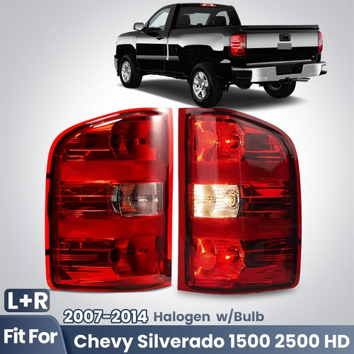 chrome halogen tail light view 1 for Chevy Silverado 1500 2500HD (2007-2013)