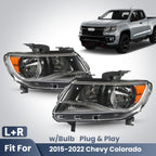 Fitment diagram for 2015-2022 Chevy Colorado headlights