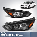 Fitment diagram for 2015-2018 Ford Focus headlights