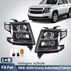 Fitment diagram for 2015-2020 Chevy Tahoe headlights