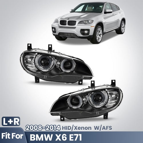 Fitment diagram for 2008-2014 BMW X6 E71 headlights