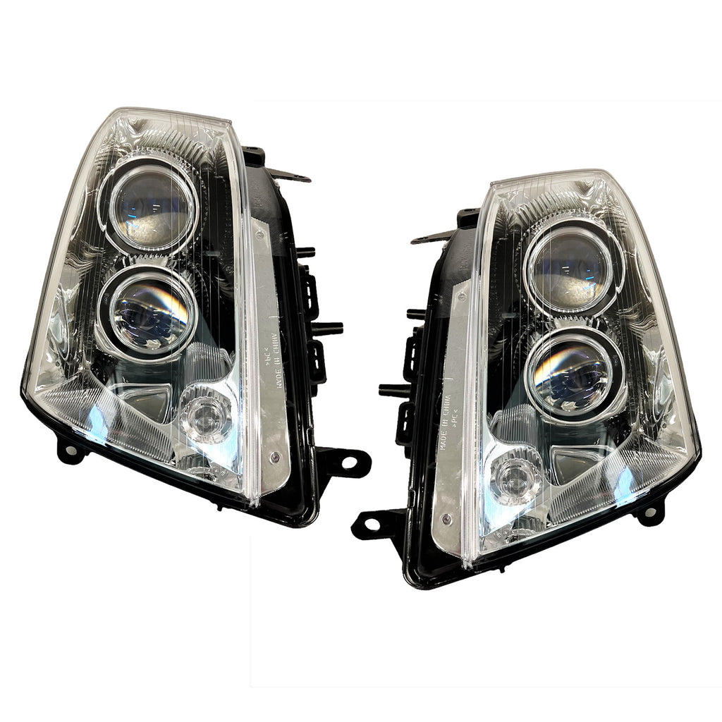 Chrome HID Headlights Pair for Cadillac STS (2005-2011)