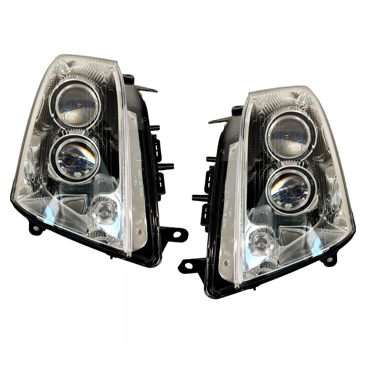 Chrome HID Headlights Pair for Cadillac STS (2005-2011)