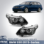 Fitment diagram for 2008-2010 BMW 5 Series E60 headlights