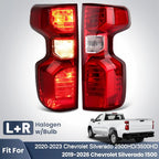 chrome halogen tail light view 1 for Chevy Silverado 1500 (2019-2026)