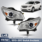 Fitment diagram for 2013-2017 Buick Enclave headlights