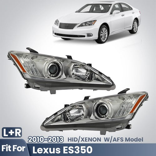 Fitment diagram for 2010-2012 Lexus ES350 headlights