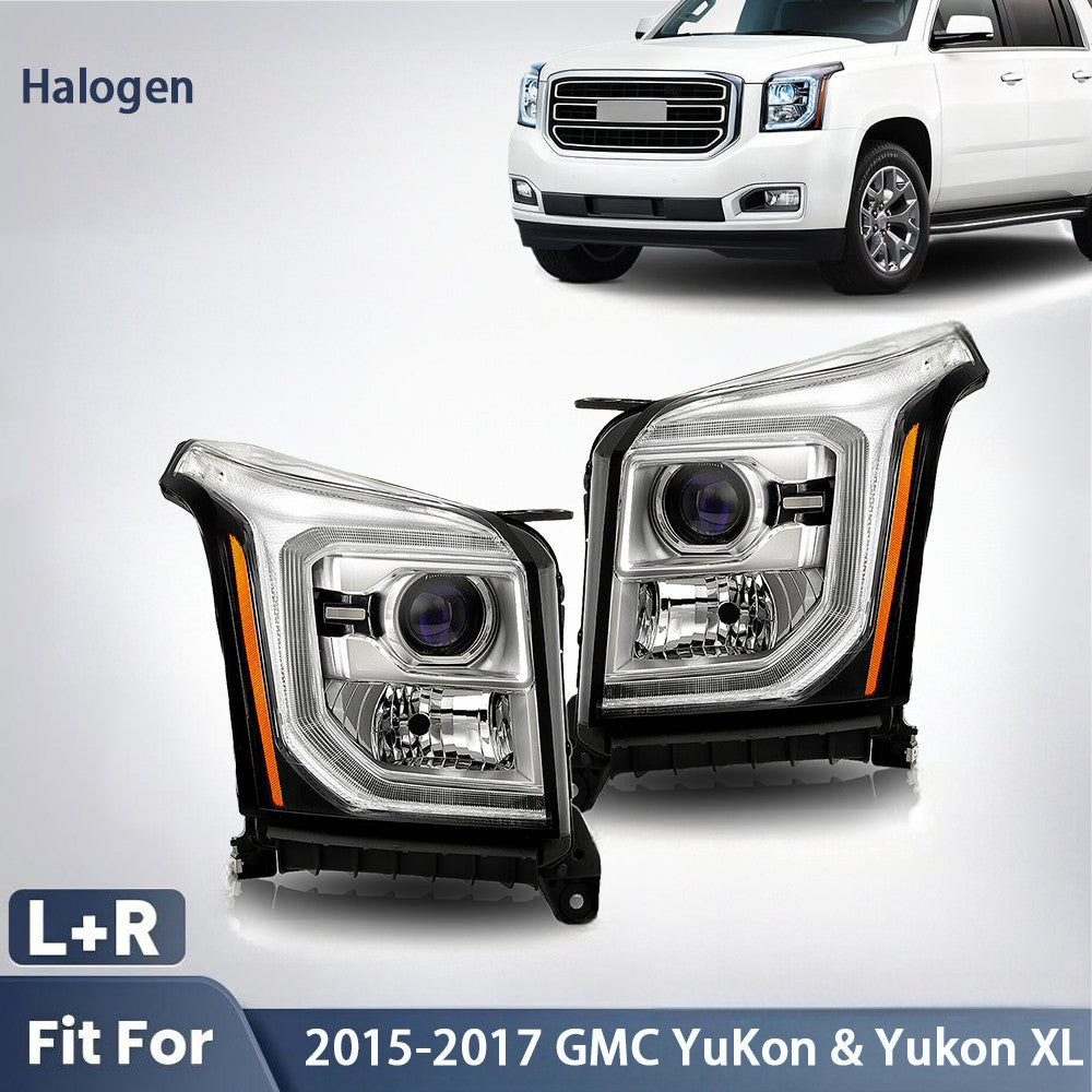 Fitment diagram for 2015-2017 GMC Yukon headlights