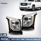 Fitment diagram for 2015-2017 GMC Yukon headlights