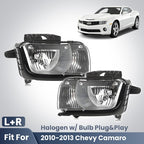 Fitment diagram for 2010-2013 Chevrolet Camaro headlights