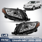 Fitment diagram for 2010-2019 Lincoln MKT headlights