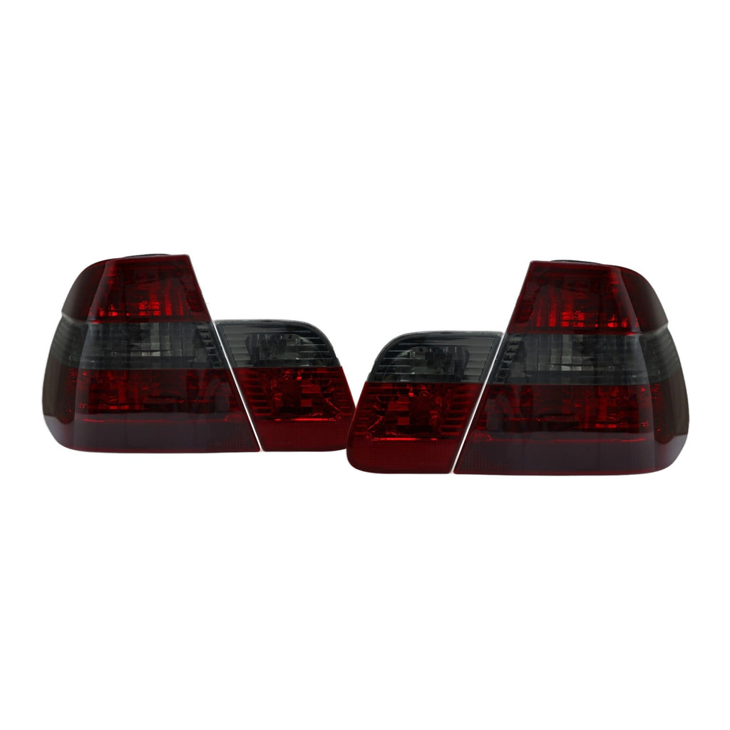 Euro Red Smoke Tail Lights Pair for BMW 3 Series E46 Sedan (2002-2005)