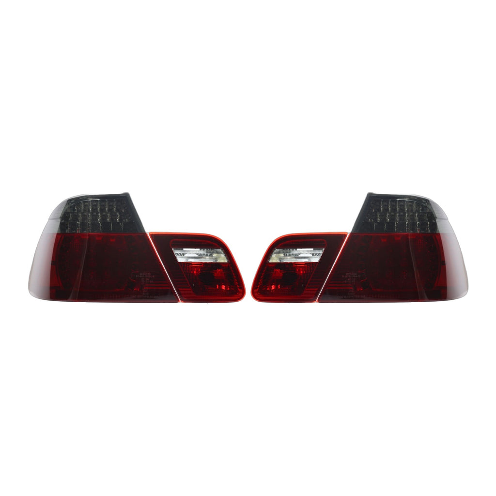 Euro Red Smoke LED Tail Lights Pair for BMW 3 Series E46 Coupe (2000-2003)
