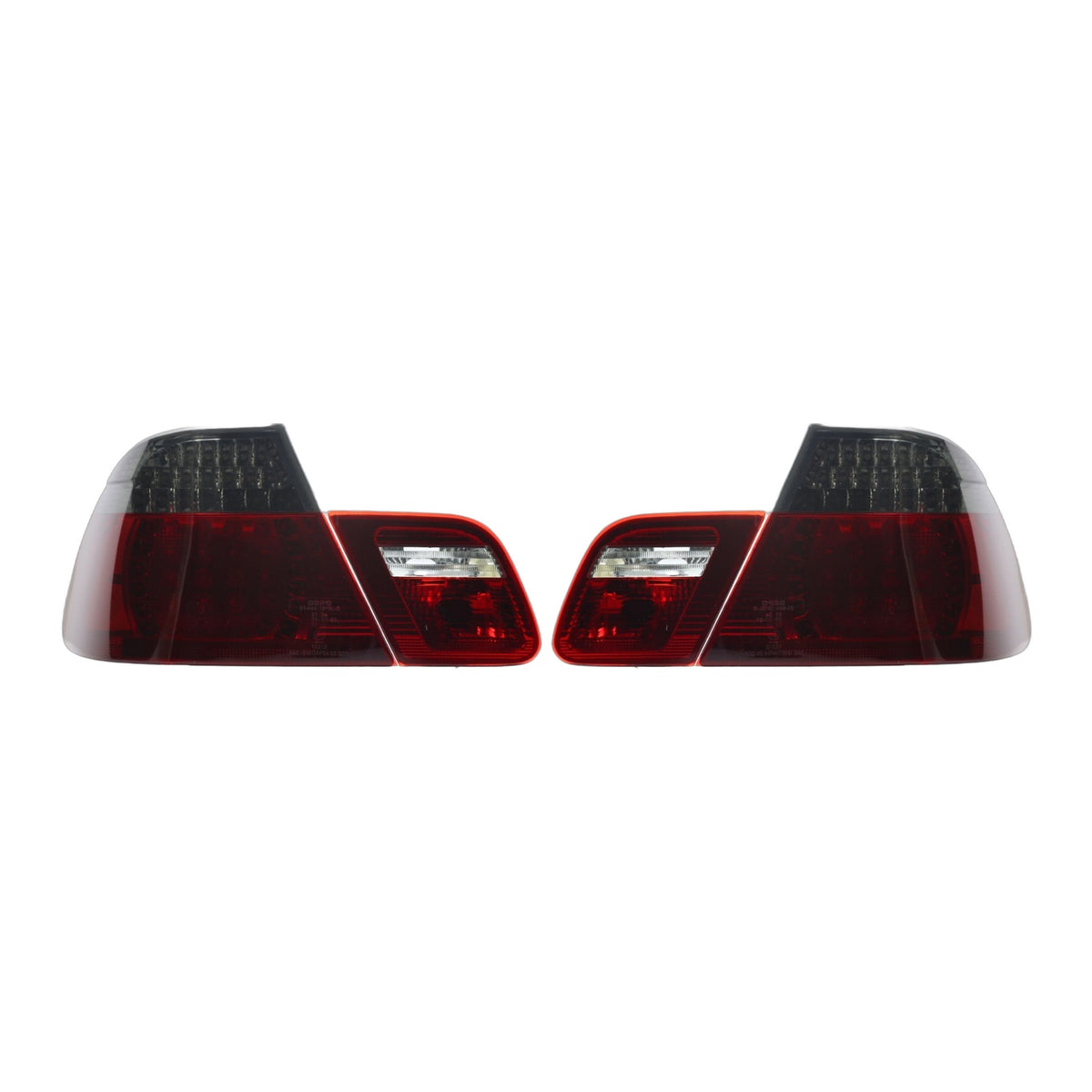 Euro Red Smoke LED Tail Lights Pair for BMW 3 Series E46 Coupe (2000-2003)