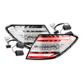 Facelift Style Clear LED Tail Lights Pair for Mercedes-Benz C-Class W204 Sedan (2008-2014)