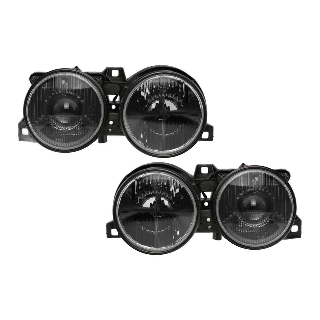 Euro Smiley Crosshair Projector Glass Headlights for BMW 3 Series E30 (1984-1991)