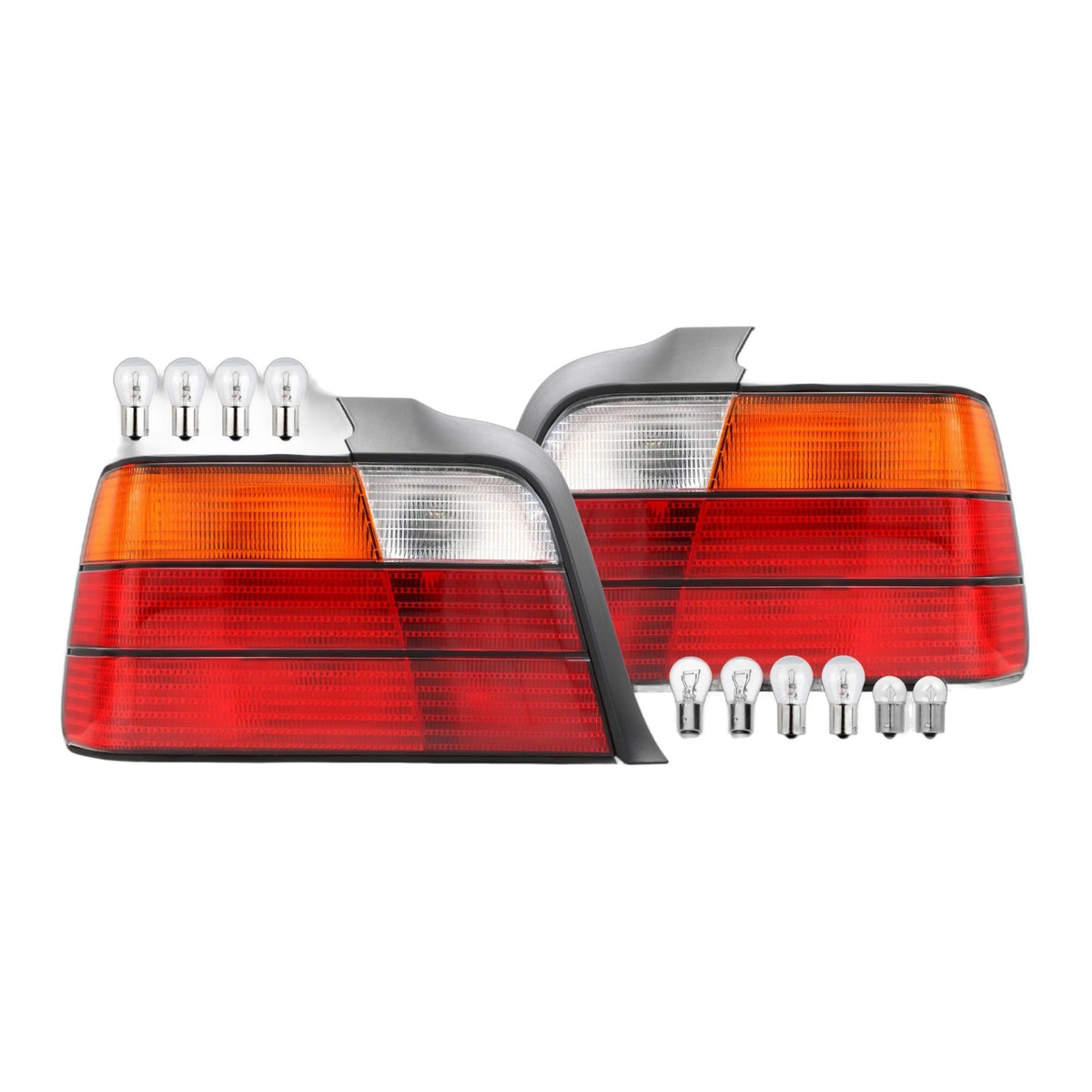OE Style Amber/Red Tail Lights for BMW 3 Series E36 Sedan and M3 Sedan (1992-1998)