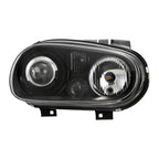 R32 Style Black Projector Headlights with Fog Lights for Volkswagen Golf / GTI MK4 (1999-2006)