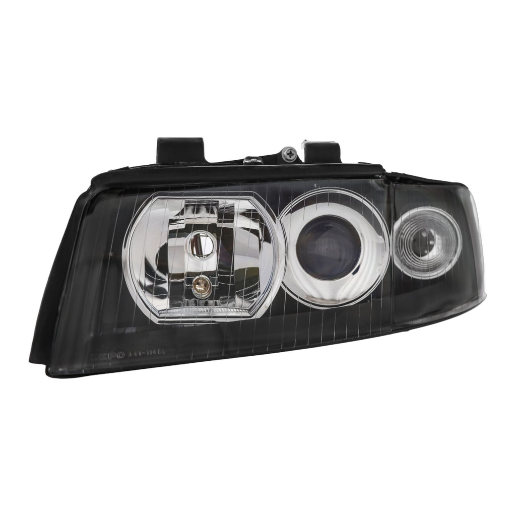 Euro Black Clear Corner Projector Headlights for Audi A4 / S4 B6 Xenon Models (2002-2005)