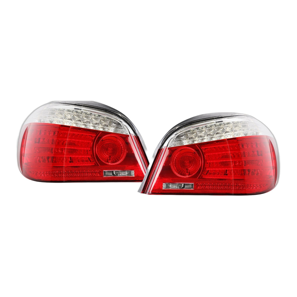 Facelift Style Red/Clear LED Tail Lights Pair for BMW 5 Series E60 Sedan and M5 (2004-2010)