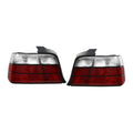 Euro Style Red/Clear Tail Lights Pair for BMW 3 Series E36 Sedan and M3 Sedan (1992-1998)