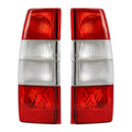 Euro Style Red Clear Tail Lights Pair for Volvo 740 760 940 960 Wagon (1985-1996)
