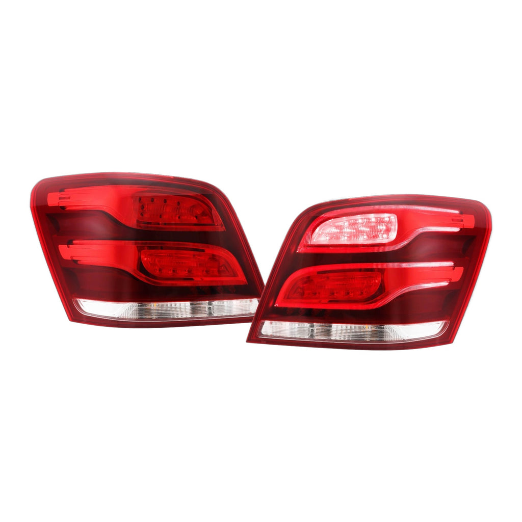 Facelift Style LED Red Clear Tail Lights Pair for Mercedes-Benz GLK-Class X204 (2010-2012)