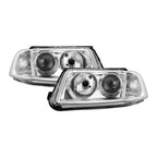 Euro Chrome Projector Headlights for Volkswagen Passat B5.5 Halogen Models (2001-2005)