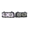 Black LED Angel Eye Euro Projector Glass Headlights for BMW 3 Series E36 and M3 (1992-1999)