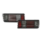Euro Red Smoke Tail Lights Pair for Mercedes-Benz S-Class W126 Sedan (1981-1991)