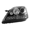 S-Class Style LED DRL Black Projector Headlights for Mercedes-Benz ML-Class W164 Halogen Models (2006-2008)