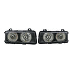 Black Euro Ellipsoid Projector Glass Headlights for BMW 3 Series E36 and M3 (1992-1999)