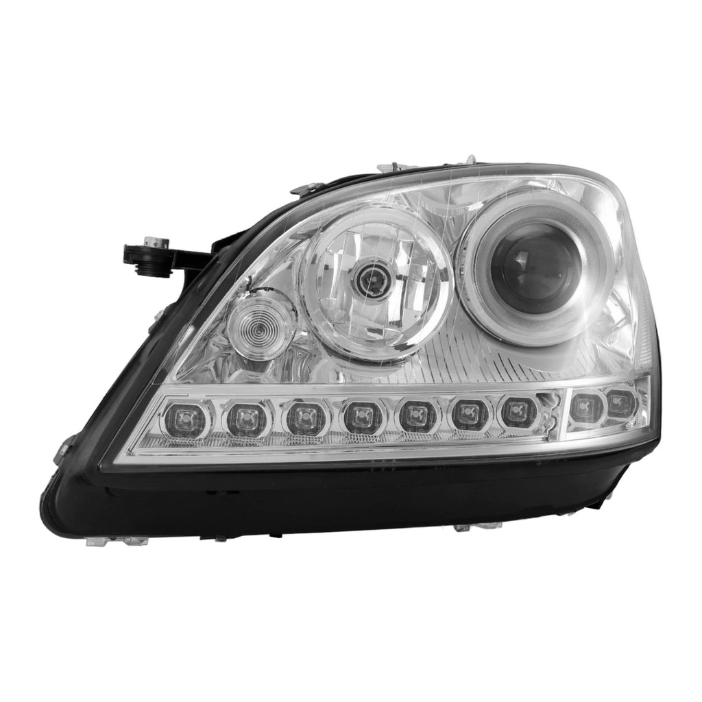 S-Class Style LED DRL Chrome Projector Headlights for Mercedes-Benz ML-Class W164 Halogen Models (2006-2008)