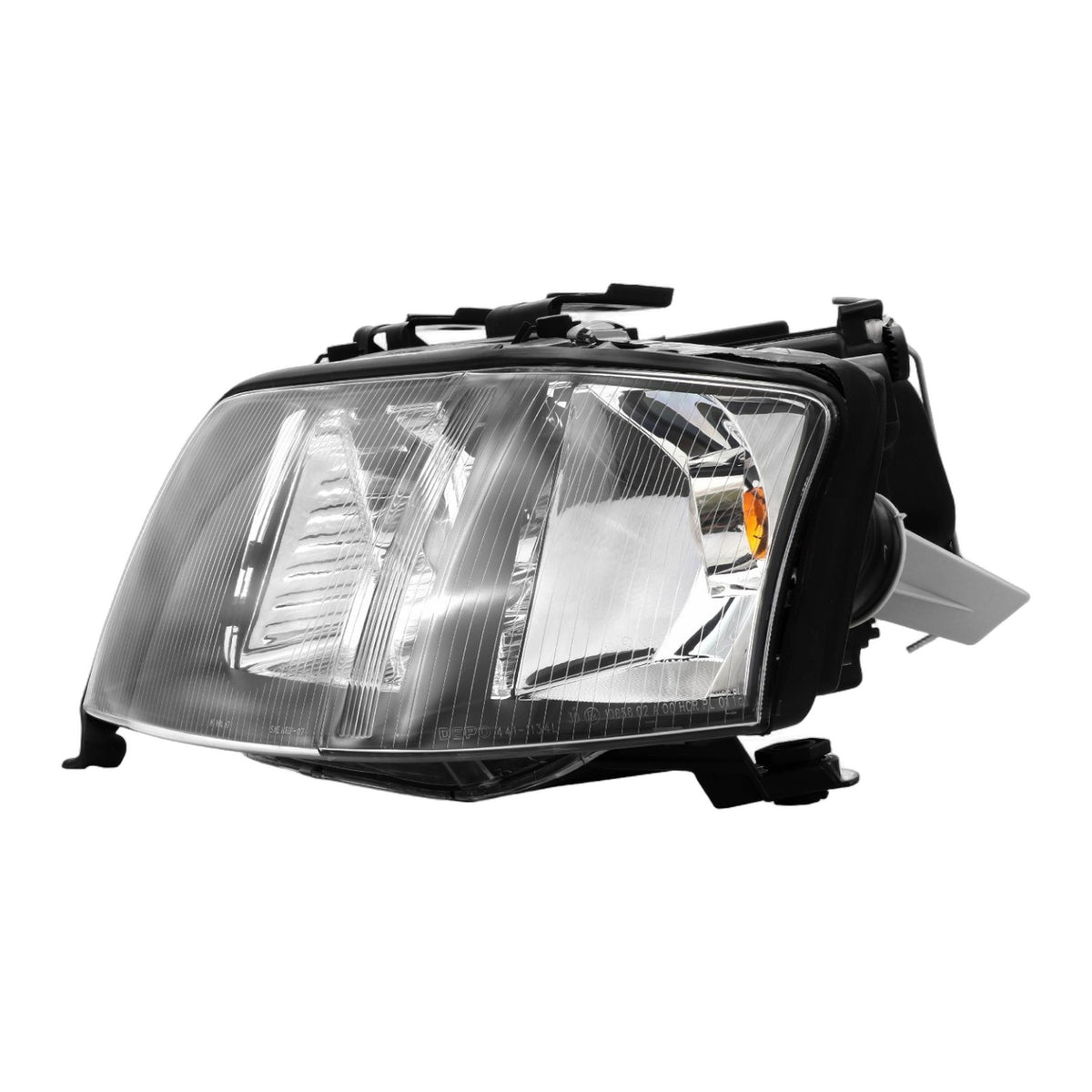 Black Angel Eye Halo Projector Headlights for Audi A6 C5 Xenon Models (1998-2001)