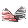 Clear LED Tail Lights Pair for Mercedes-Benz S-Class W221 (2010-2013)