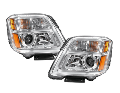 Chrome Halogen Projector Headlights Pair for GMC Terrain SL SLE SLT (2010-2015)