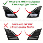 Fitment chart for Black Full LED headlights, 2018-2024 Volvo VNL VNR