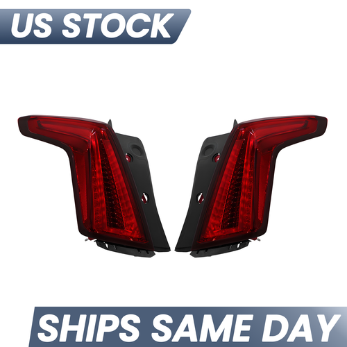 dark red LED tail light view 2 for Cadillac XT5 (2020-2025)