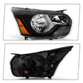 Black Trim Halogen Headlights Pair w/ Bulbs for Ford Transit 150 250 350 (2015-2026)