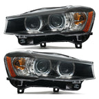 Pair halogen projector headlight front angle for 2015-2018 BMW X3