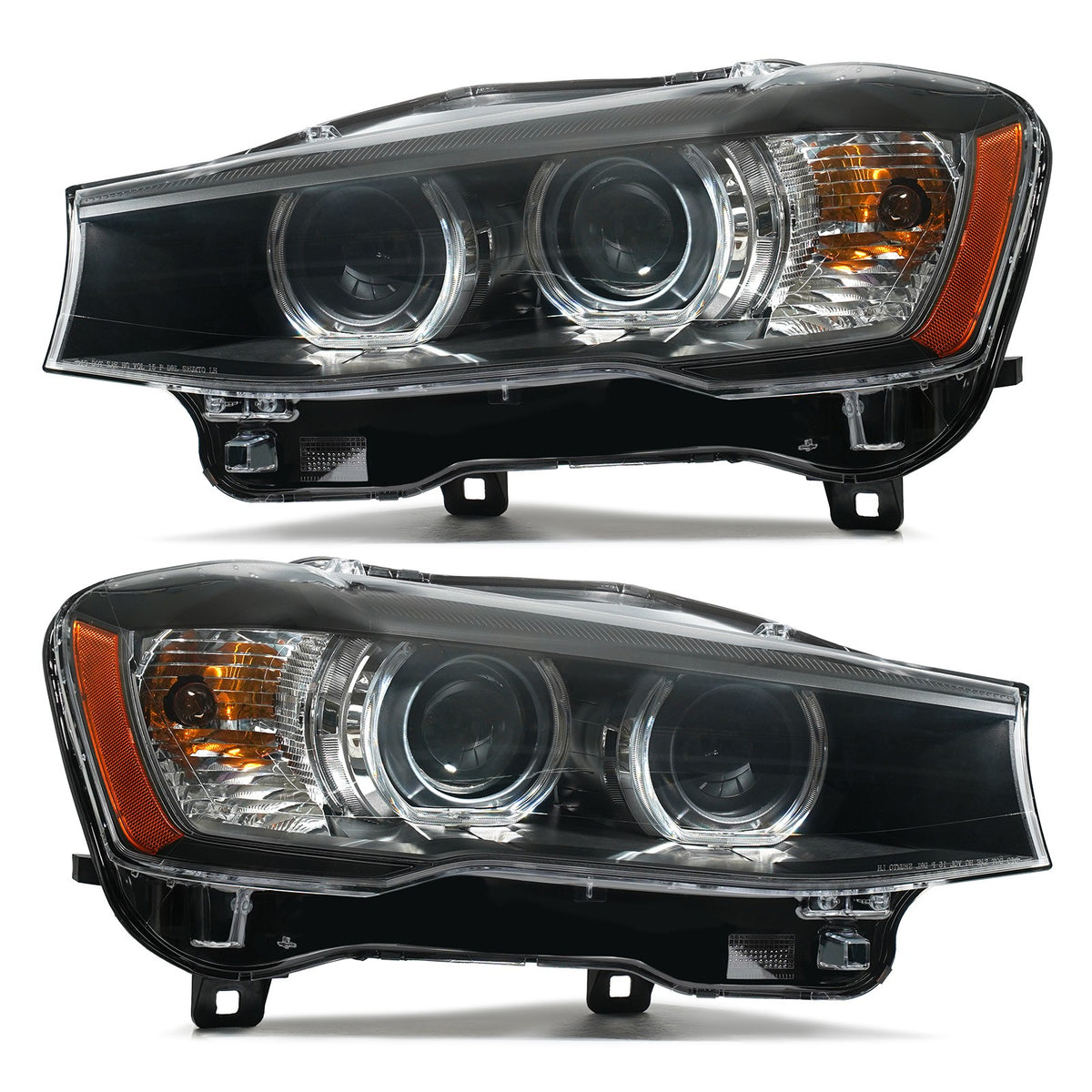 Pair halogen projector headlight front angle for 2015-2018 BMW X3