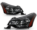Black Crystal Halogen Headlights Pair for Ford Focus S SE SES SEL (2009-2011)