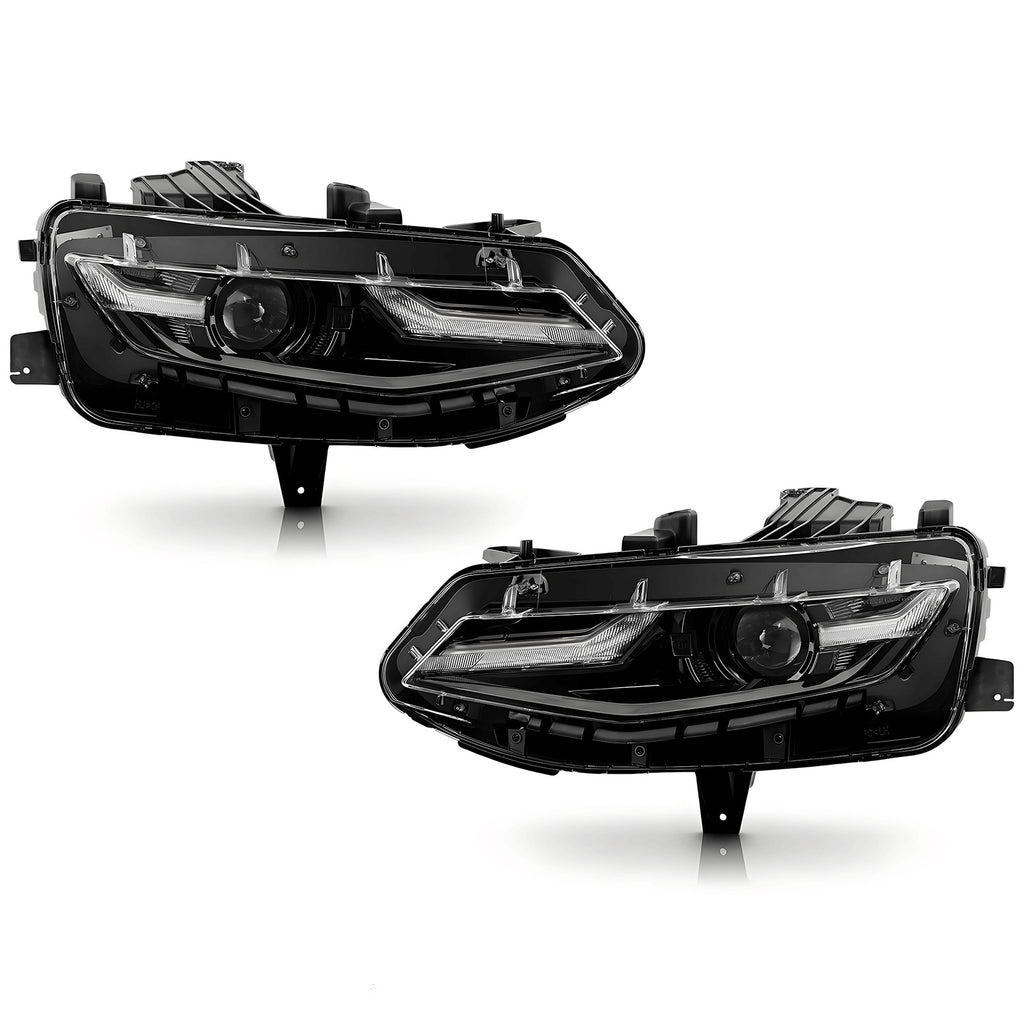Black LED Headlights Pair for Chevy Camaro LS LT (2019-2024)