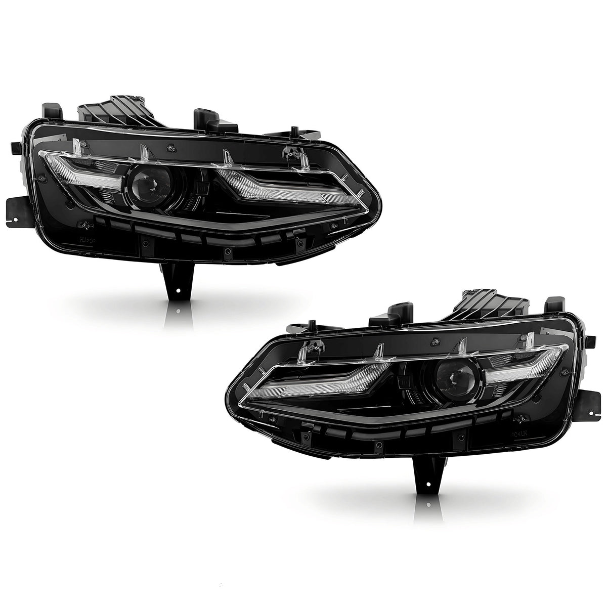 Black LED Headlights Pair for Chevy Camaro LS LT (2019-2024)
