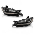 Black Trim HID Headlights Pair w/ LED DRL for Chrysler 200 (2015-2017)