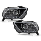 Pair HID headlight front angle for 2013-2014 Ford Mustang