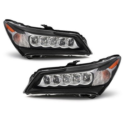 Black Full LED Jewel Eye Headlights Pair for Acura MDX (2014-2016)