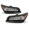 Black Full LED Jewel Eye Headlights Pair for Acura MDX (2014-2016)
