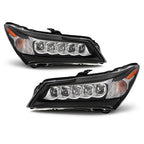 Black Full LED Jewel Eye Headlights Pair for Acura MDX (2014-2016)