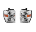 Chrome Halogen Headlights Pair for Ford E-150 E-250 E-350 E-450 Econoline (2008-2026)